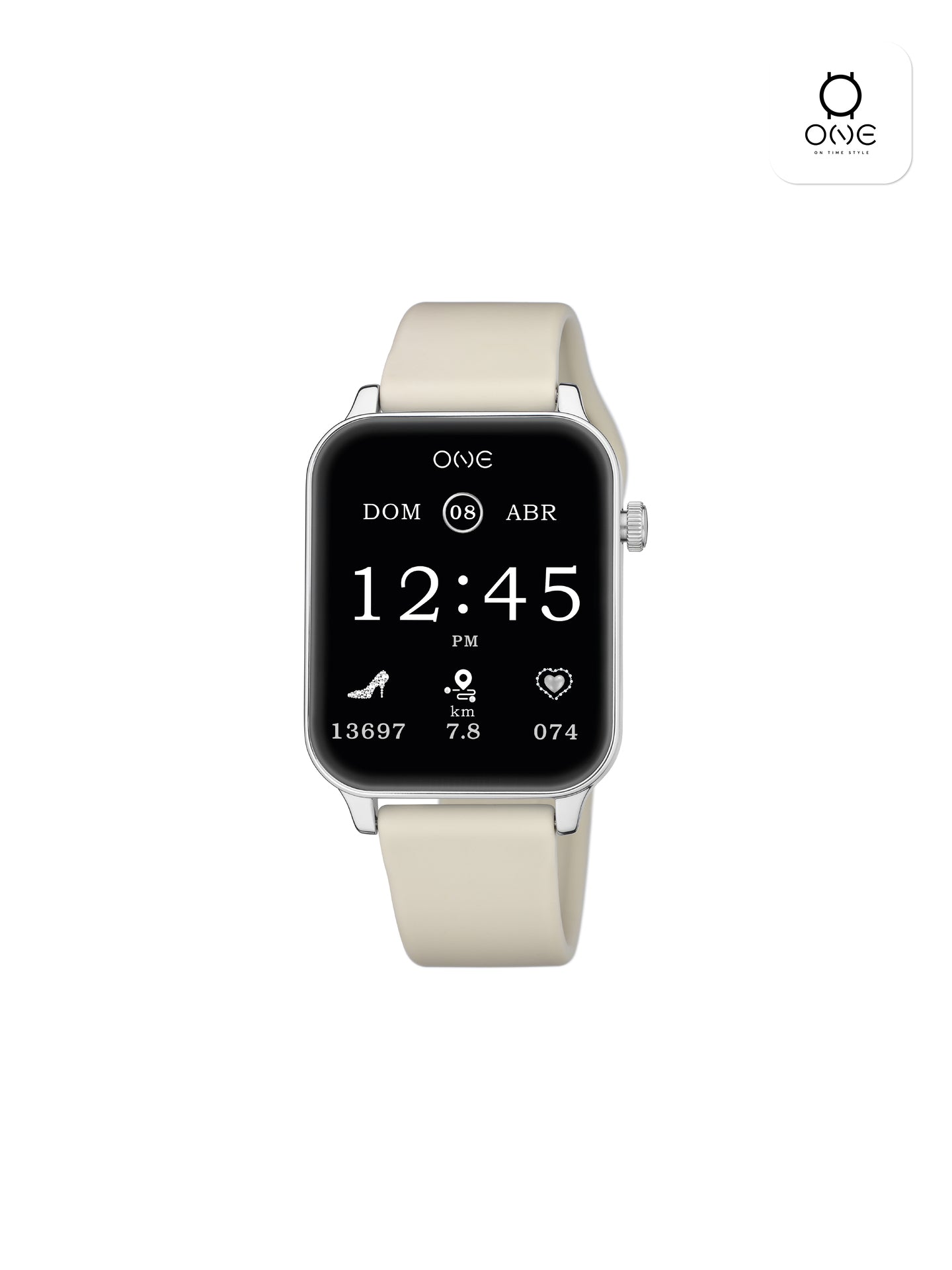 Reloj Inteligente One Frame Beige Silicona