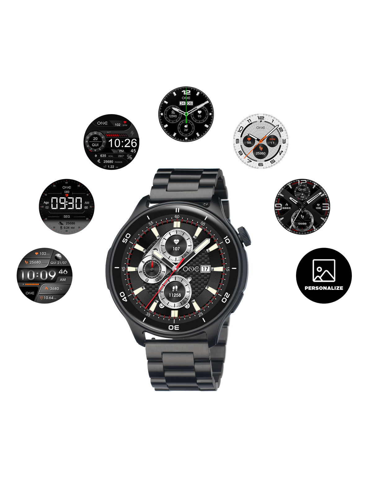 Smartwatch One Men Explorer GPS Black - OSW9822BL51L
