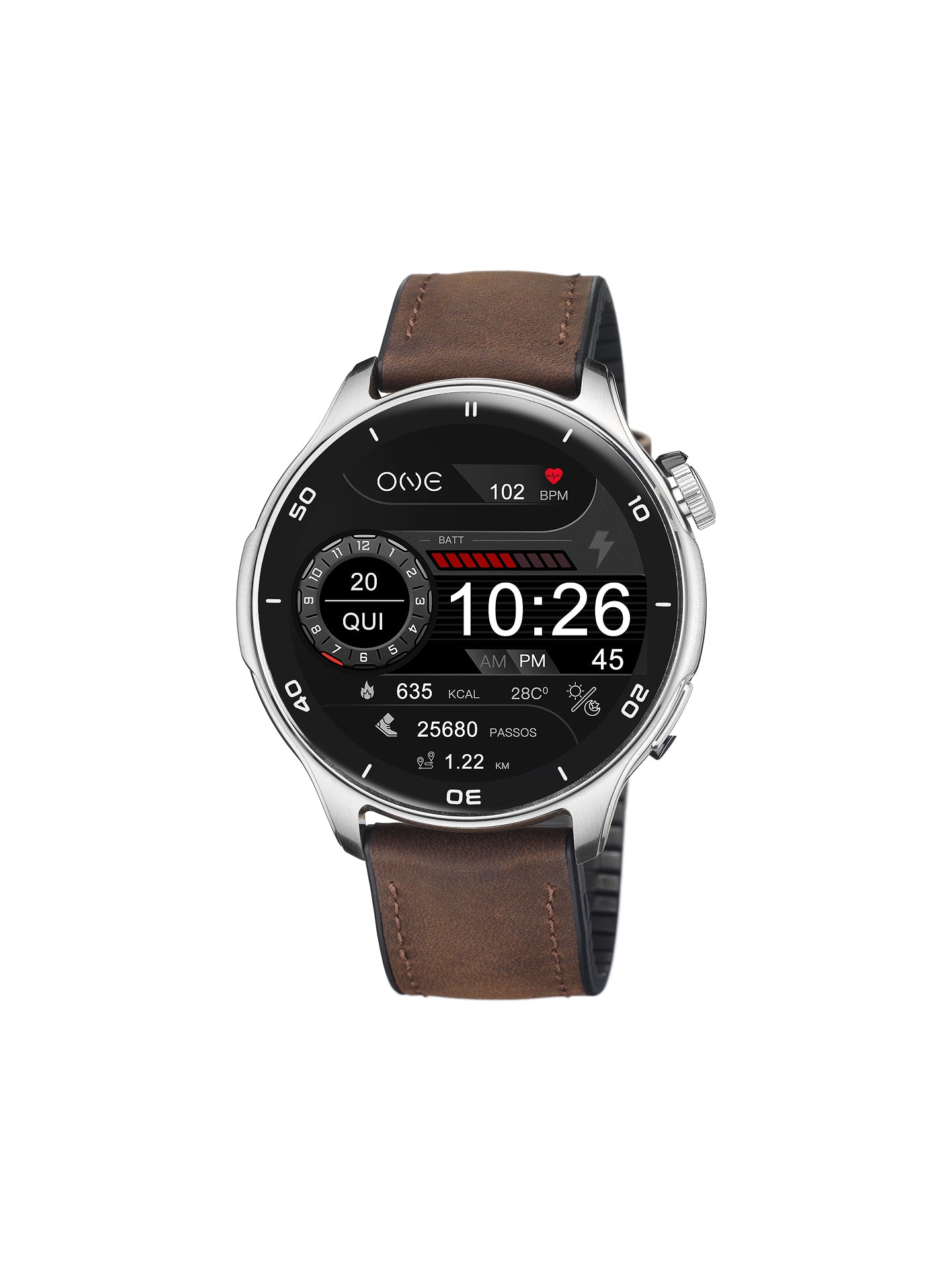 Smartwatch One Men Explorer GPS Brown - OSW9822BP51L
