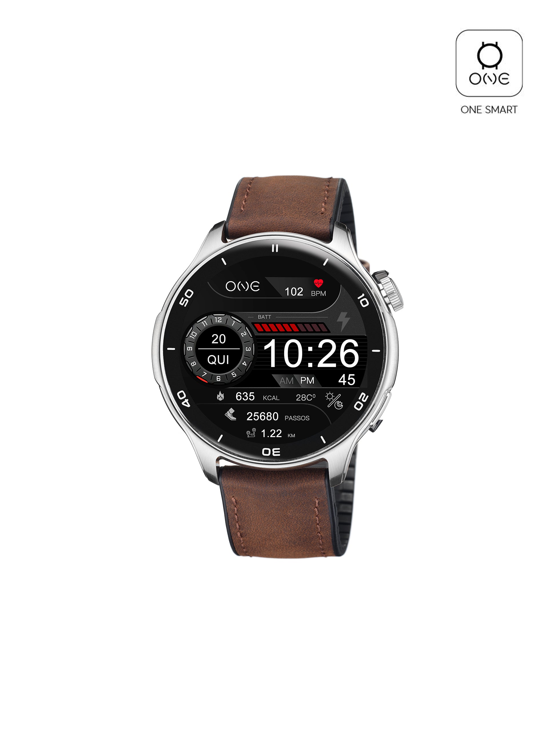 Smartwatch One Men Explorer GPS Brown - OSW9822BP51L
