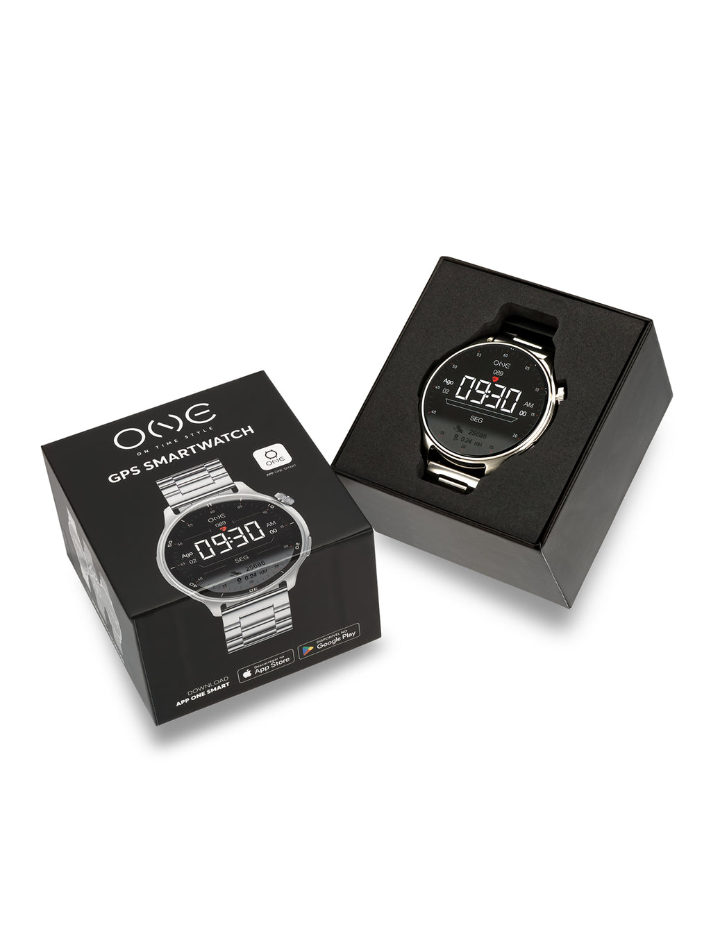 Smartwatch One Men Explorer GPS Silver - OSW9822SL51L