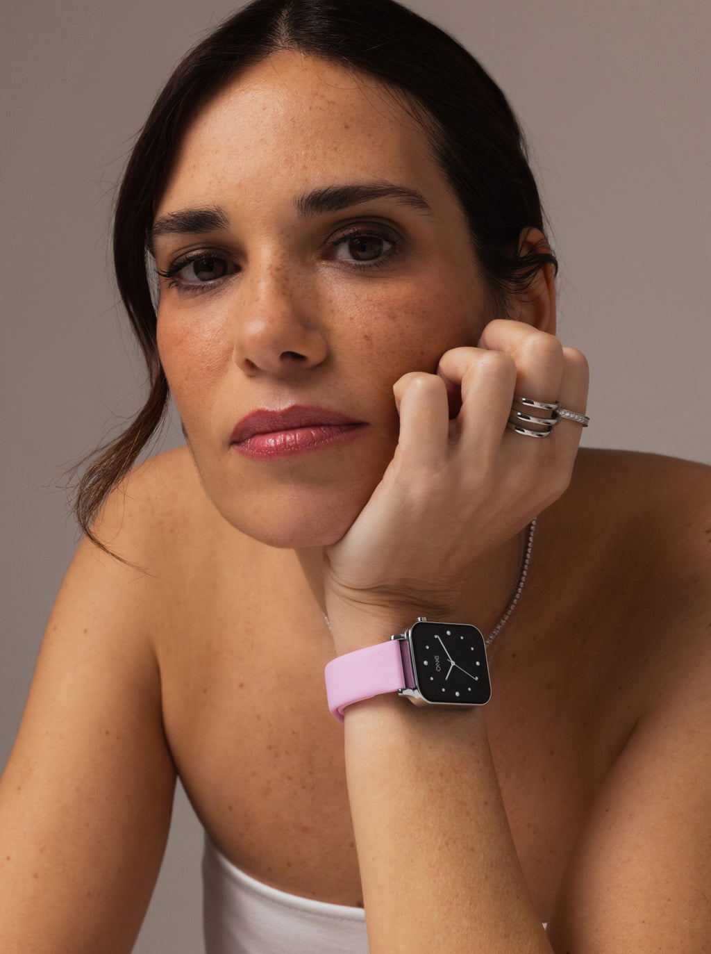 Bracelete Silicone Smartwatch One Rosa - OSWB01L41