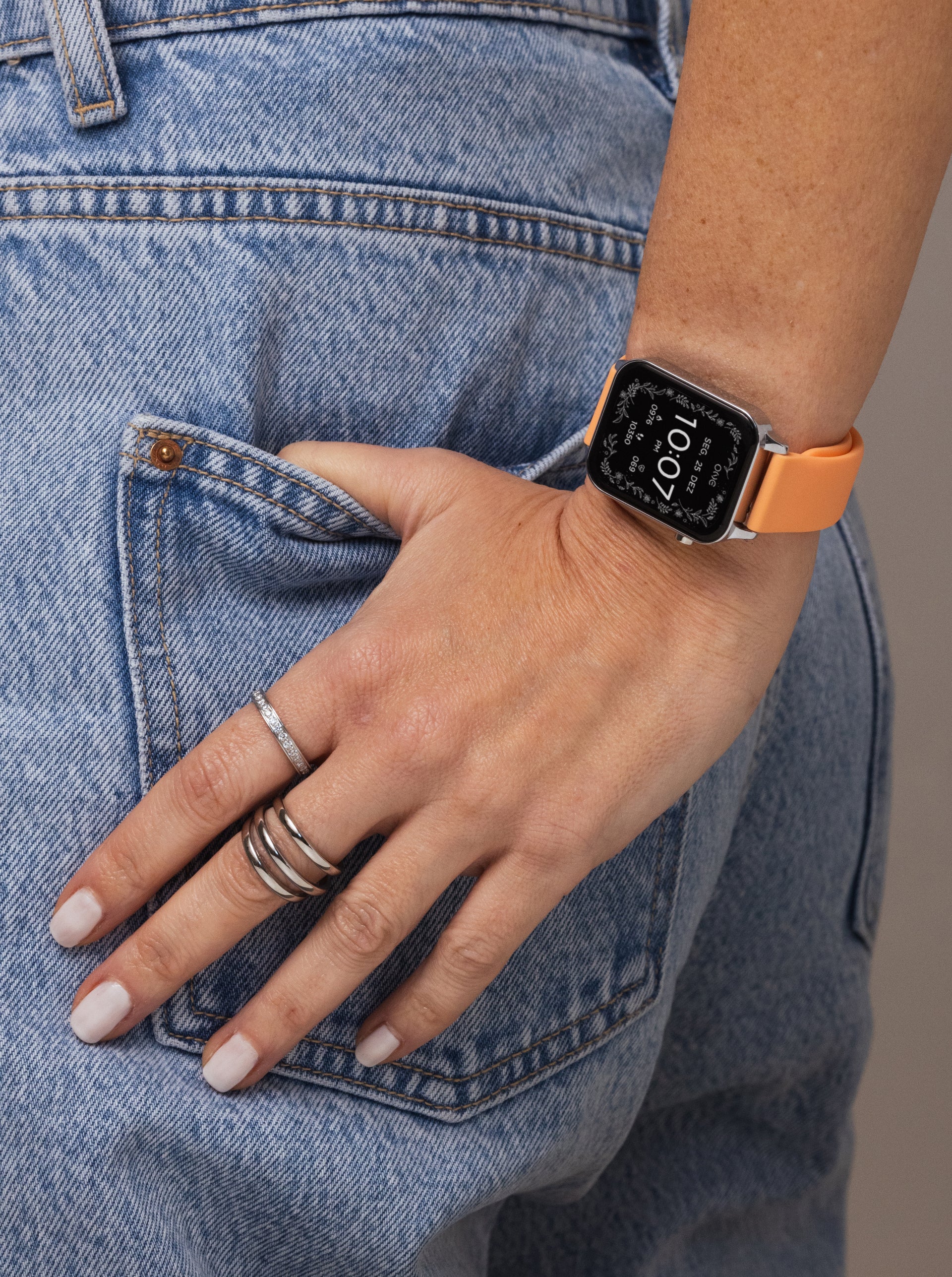 Bracelete Silicone Smartwatch One Pêssego - OSWB01P41