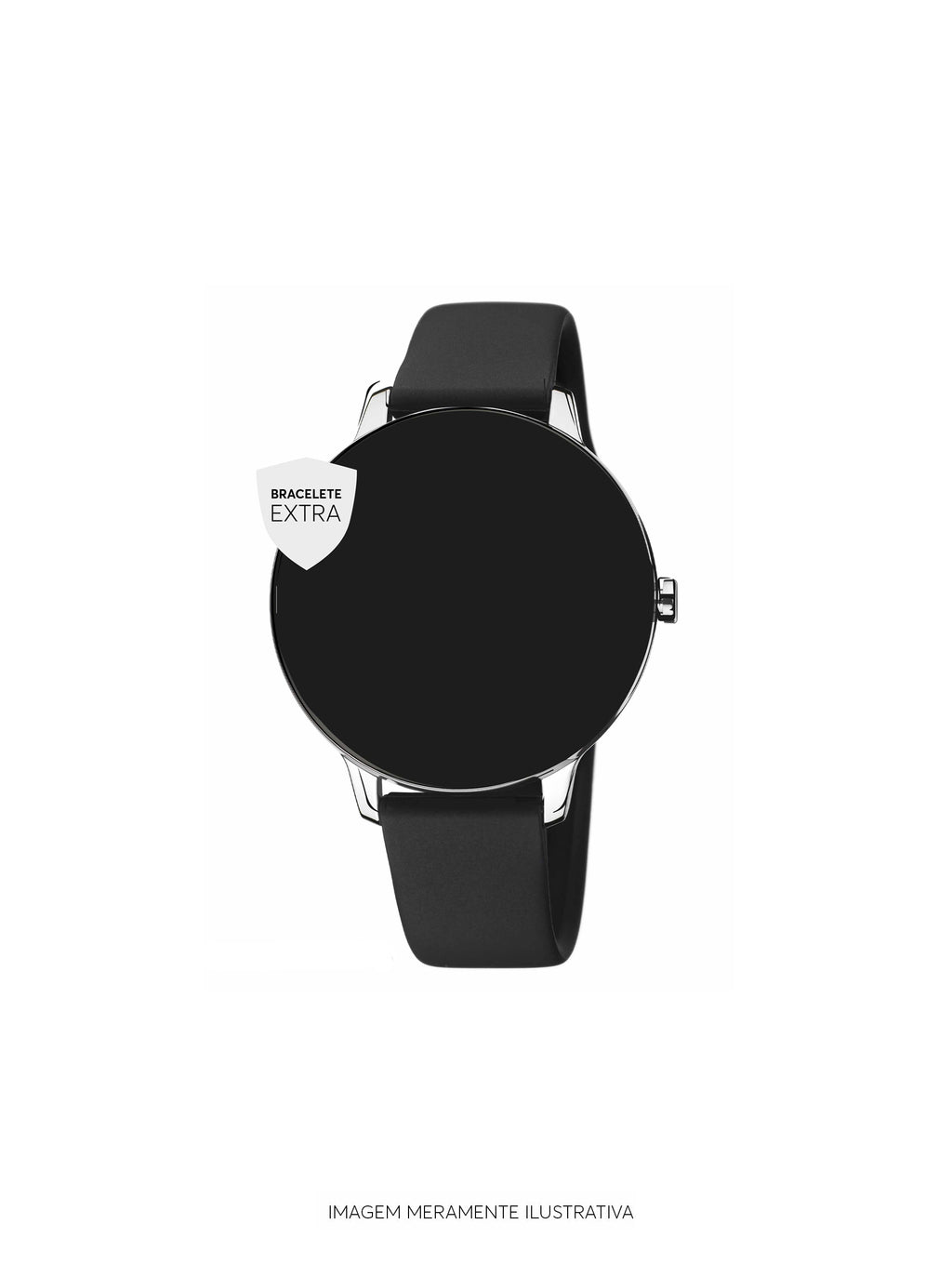 Bracelete Silicone Smartwatch One Preto - OSWB01P