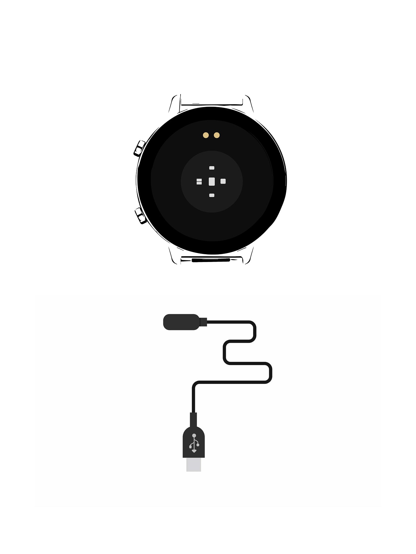 Ladegerät Smartwatch AlphaCall APP One Tech Pro